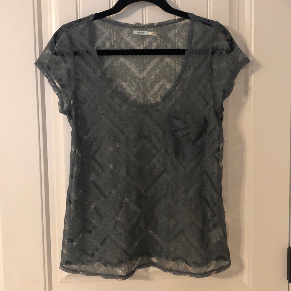 Urban Outfitters Blue Lace Top